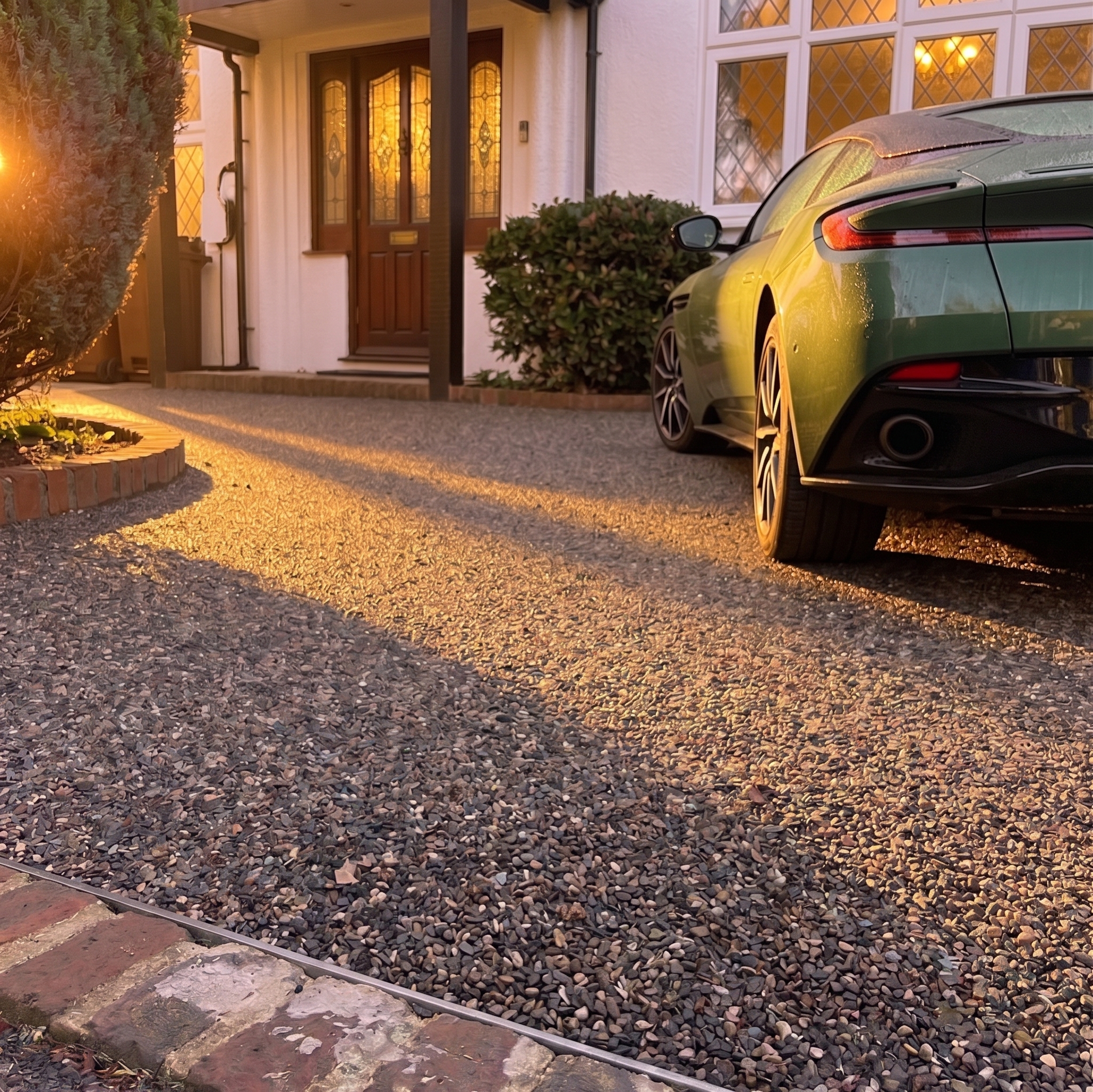 Barnet driveway before bollard installation